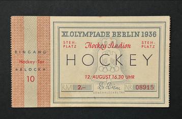 Zeldzaam Ticket Olympische Nazi Spelen, 1936 beschikbaar voor biedingen