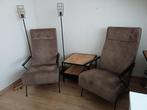 Setje compleet 2 fauteuils 2 lampen en tafel, Huis en Inrichting, Fauteuils, Ophalen, Zo goed als nieuw, Stof, Modern