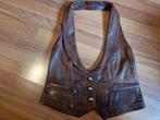Bijzonder leren halter gilet mt L, Bruin, Maat 42/44 (L), Ophalen of Verzenden, Roberta Biagi