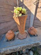 bloempot/gietijzer/tuin/decoratie/planten/tafel/verzamelen, Ophalen of Verzenden, Gebruikt