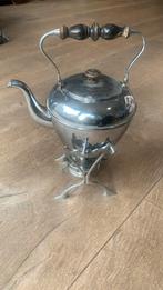 Antieke theepot, bouilloire op warmhouder, Ophalen of Verzenden