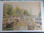 Herman Bogman Junior (1890-1975) prent Gracht, Antiek en Kunst, Ophalen of Verzenden