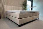 BOXSPRING 180x200 BEIGE VELVET 180 200 BEIGE BED, Beige, Tweepersoons, Ophalen of Verzenden, Zo goed als nieuw