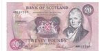 Schotland (Bank of Scotland), 20 Pond, 1992, Postzegels en Munten, Bankbiljetten | Europa | Niet-Eurobiljetten, Los biljet, Ophalen of Verzenden