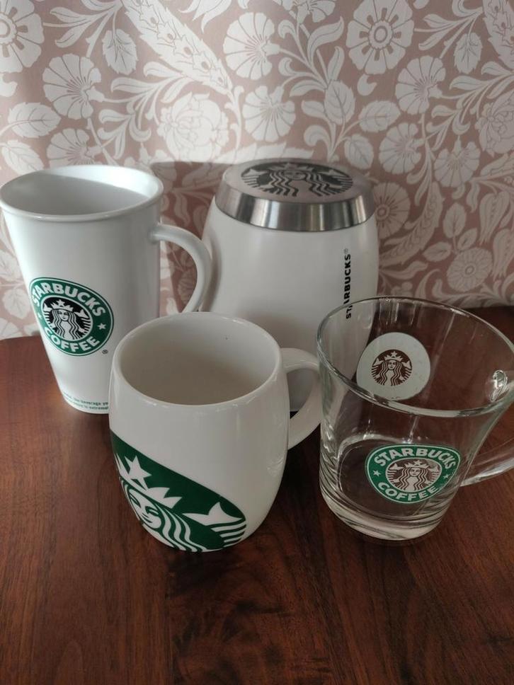 Starbucks voorraadpot en bekers/ mokken, Huis en Inrichting, Keuken | Servies, Zo goed als nieuw, Kop(pen) en/of Schotel(s), Overige stijlen
