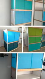 4 Kewlox kasten + bouwpakket - vrolijke kleuren, Ophalen, Gebruikt