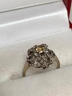 Ca 1930 wit gouden ring steen, Ophalen of Verzenden, Goud, Ring