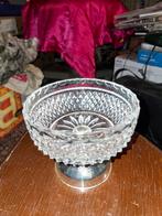 Kristallen schaaltje op voet, Antiek en Kunst, Antiek | Glas en Kristal, Ophalen of Verzenden