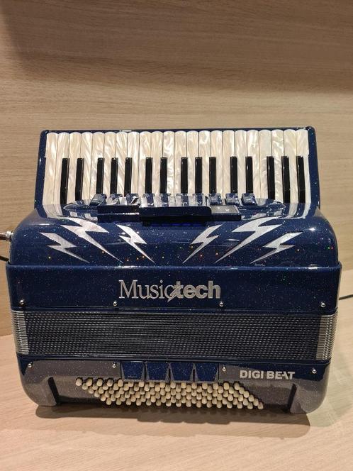 Musictech Dual Link Digi Beat 37/96 digitale accordeon 6,7kg, Muziek en Instrumenten, Accordeons, Nieuw, Toetsaccordeon, 96-bas