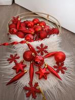 38 DIVERSEN RODE PLASTIC KERSTBALLEN NU 12€ ZIE FOTO,S, Ophalen of Verzenden, Zo goed als nieuw