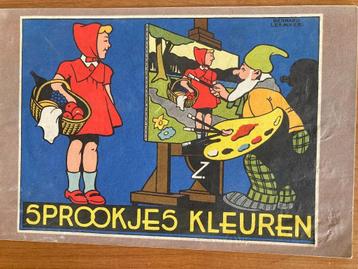 Oud Sprookjes Kleurboek - Bernard Leeuwrik (ca. 1930) beschikbaar voor biedingen