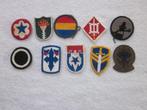 10 verschillende Emblemen/Patches USA 4., Ophalen of Verzenden, Landmacht, Amerika, Embleem of Badge