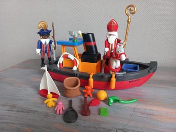 Playmobil 5206 - Stoomboot van Sinterklaas en Pakjes-Piet beschikbaar voor biedingen