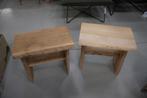 Set van 2 robuuste eikenhouten nachtkastjes bijzettafels, Huis en Inrichting, Ophalen, Zo goed als nieuw