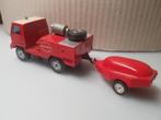 Solido - Berliet Camiva 4x4 FF met trailer [rood] 1/55, Ophalen of Verzenden, Zo goed als nieuw, Bus of Vrachtwagen
