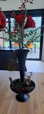 Vaas, zwart met plateau, Light and Living, Ophalen, Zo goed als nieuw, Zwart, 50 tot 75 cm