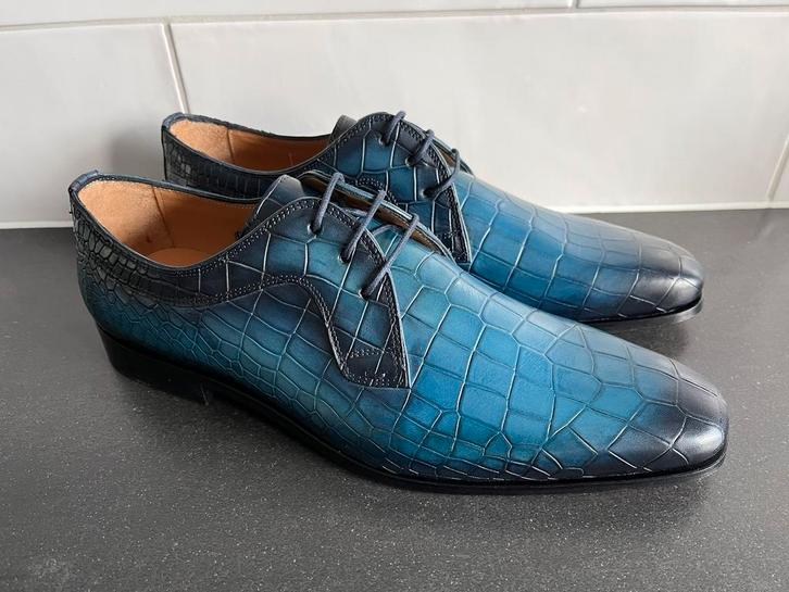 Handpainted herenschoenen maat 43 nieuw in doos, Kleding | Heren, Schoenen, Nieuw, Veterschoenen, Blauw, Ophalen of Verzenden