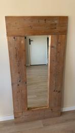 Steigerhouten spiegel, Huis en Inrichting, Woonaccessoires | Spiegels, Ophalen, Gebruikt, Rechthoekig, Minder dan 100 cm