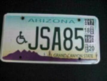 Kentekenplaat licenseplate Arizona Handicapped USA