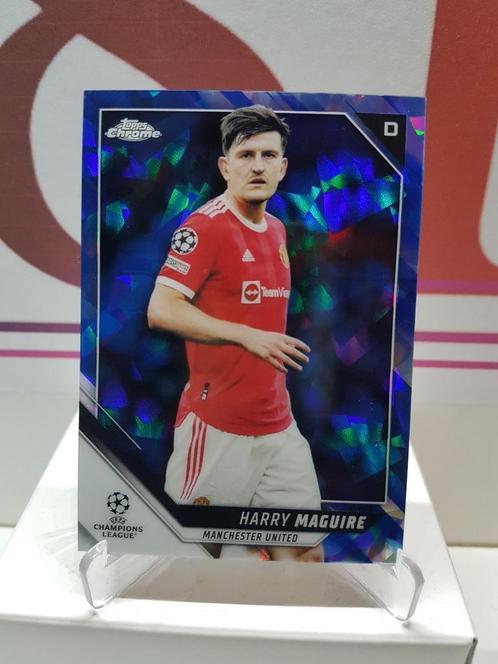 Maguire - Manchester United - Topps UCL 22 Blue Chrome Holof, Verzamelen, Sportartikelen en Voetbal, Zo goed als nieuw, Poster, Plaatje of Sticker