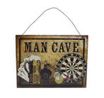 Metalen tekst bord "Man cave" vaderdag, Ophalen of Verzenden, Nieuw