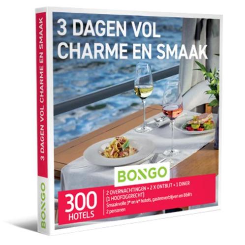 Bongo 3dagen vol charme en smaak twv €239,90 geldig tot 2027, Tickets en Kaartjes, Kortingen en Cadeaubonnen, Twee personen, Overige typen
