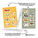 Stickervel(len) en/of pen Basset Hound, Dieren en Toebehoren, Nieuw, Verzenden