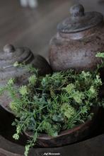 Zijden bol groen met groene bloemetjes, Www.jufbrocante.nl, Www.jufbrocante.nl, Nieuw, Ophalen of Verzenden