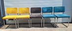 Mix 5 x ribstoelen buisframe stoelen eetkamerstoelen Zuiver, Huis en Inrichting, Ophalen of Verzenden, Zo goed als nieuw, Vijf, Zes of meer stoelen
