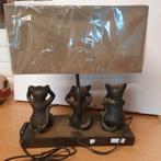 Poezenlamp Horen zien en Zwijgen Nieuw, Huis en Inrichting, Ophalen of Verzenden, Nieuw, Minder dan 50 cm