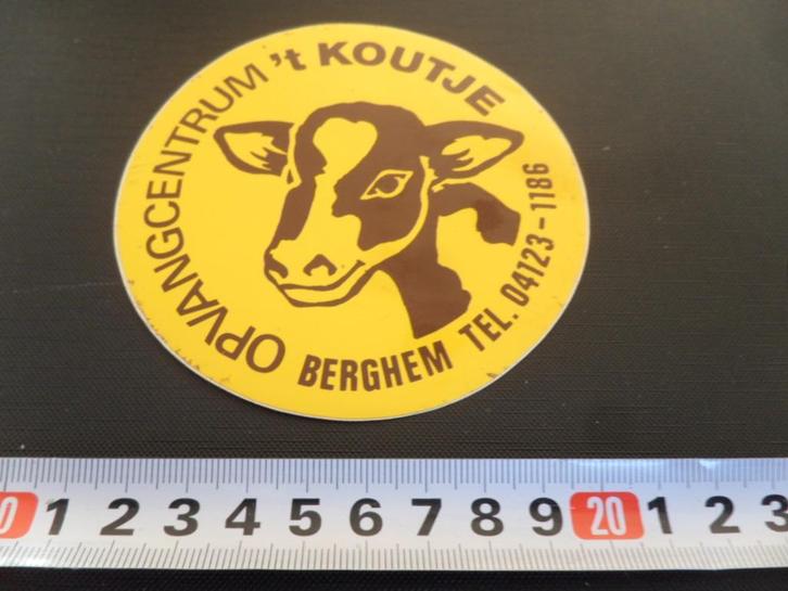 sticker Berghem Opvangcentrum 't KOUTJE 04123-1186, Verzamelen, Stickers, Zo goed als nieuw, Ophalen