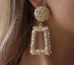 Statement oorbellen gold goud #kerst #cadeautip, Ophalen of Verzenden, Nieuw, Goud