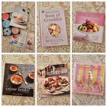 Diverse dessert- en bakboeken. beschikbaar voor biedingen