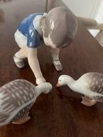 Royal Copenhagen B&G jongen met twee ganzen, Verzamelen, Beelden en Beeldjes, Ophalen of Verzenden, Zo goed als nieuw