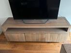 Mooie houten tv meubel, Ophalen, Gebruikt, 150 tot 200 cm, Eikenhout