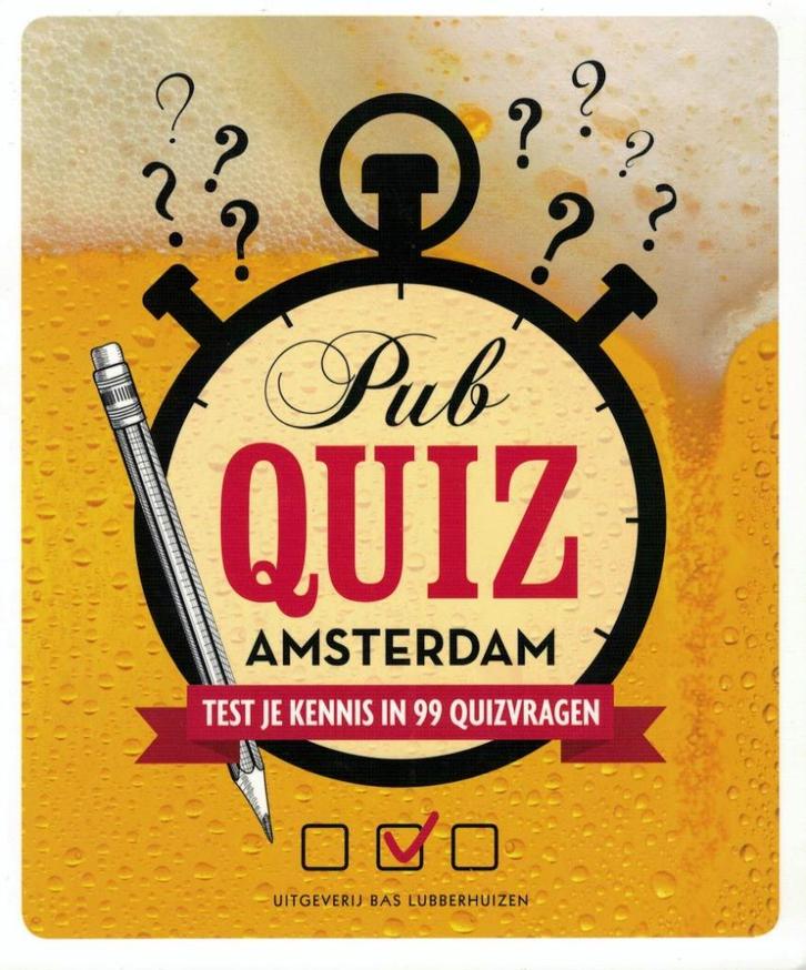 Pub Quiz Amsterdam. Test je kennis in 99 quizvragen., Boeken, Hobby en Vrije tijd, Zo goed als nieuw, Overige onderwerpen, Ophalen of Verzenden