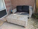Loungebank met tafel, Tuin en Terras, Tuinsets en Loungesets, Ophalen, Gebruikt, 2 zitplaatsen, Loungeset