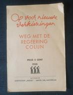 1935 / Kommunistische brochure - Weg met de regering Colijn, Gelezen, Maatschappij en Samenleving, Ophalen of Verzenden, Nederland