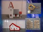 Kerk + Huis + Lampje + deuren - Ho spoor AANBIEDING, Hobby en Vrije tijd, Modeltreinen | H0, Wisselstroom, Verzenden, Brug, Tunnel of Gebouw