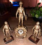 Vintage Klok met ridder beelden, Antiek en Kunst, Ophalen of Verzenden