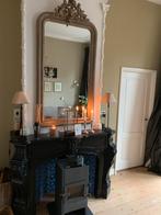 Spiegel facet geslepen. Engelen kuif kan eraf. Muisgrijs., Huis en Inrichting, Woonaccessoires | Spiegels, Ophalen, Zo goed als nieuw