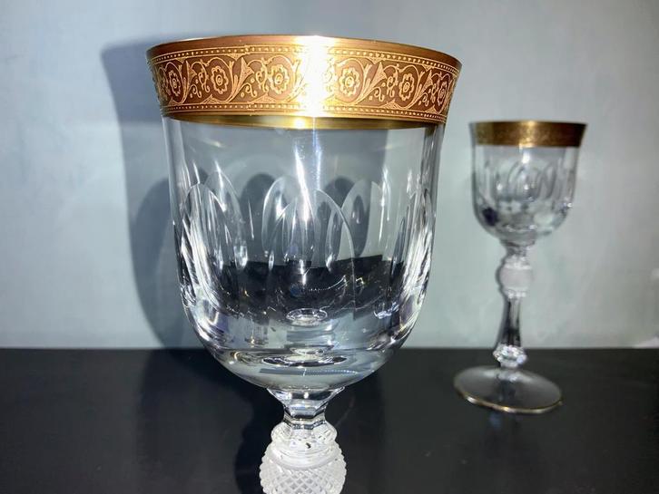 Kvetna Casperia Wijnglazen met Gouden Rand, Antiek en Kunst, Antiek | Glas en Kristal, Ophalen of Verzenden