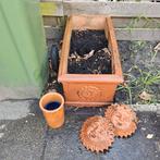 Terracotta plantenbak, langwerpig, met de hand afgewerkt., Ophalen, Steen, Minder dan 30 cm, Minder dan 60 cm