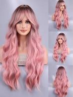 Roze lange pruik, Verzenden, Nieuw, Y, Pruik of Haarverlenging