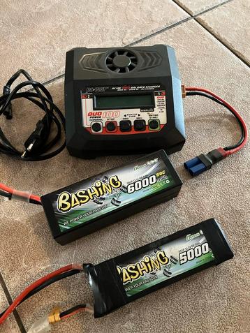 RC Lader + 2 Bashing Accu's beschikbaar voor biedingen