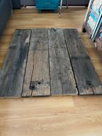 4x eikenhouten wagondelen 5cm dik en 1.00 meter, Ophalen, 25 tot 50 mm, Eiken, Zo goed als nieuw