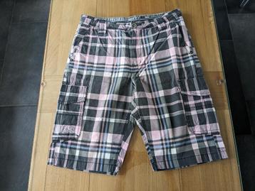 GARCIA Geweldige Roze/Zwart/Wit Geblokte Shorts 36-38 S-M beschikbaar voor biedingen