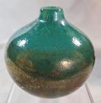 Handgemaakt vaasje met iriserend glas, Overige kleuren, Ophalen of Verzenden, Minder dan 50 cm, Glas