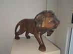Zwaar houten leeuw beeld (leeuwenkoning, afrika), Ophalen of Verzenden