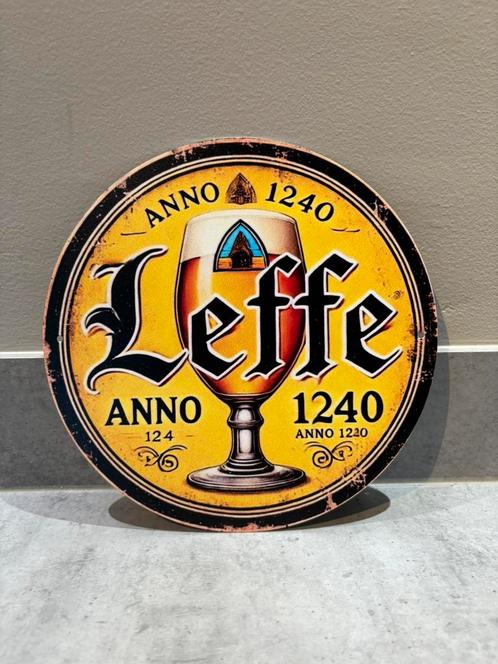 Mancave Bar Café Wanddecoratie metalen bordje Leffe bier, Verzamelen, Merken en Reclamevoorwerpen, Zo goed als nieuw, Reclamebord